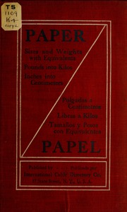 Cover of edition papersizesweight01kend