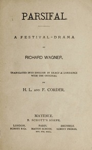 Cover of edition parsifalfestival1880wagn