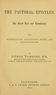 Cover of edition pastoralepistle00fair