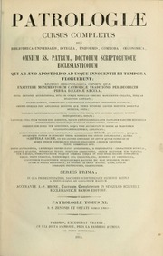Cover of edition patrologiaecur11mign