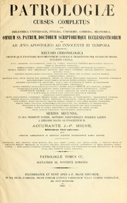 Cover of edition patrologiaecur200mign