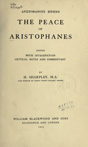 Cover of edition peaceofaristopha00arisuoft