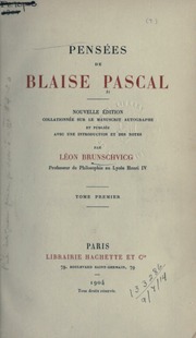 Cover of edition pensesnouvdc01pasc
