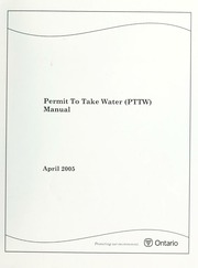 Permit to Take Water (PTTW) Manual (April 2005)