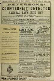 Petersons' Counterfeit Detector and Bank Note List