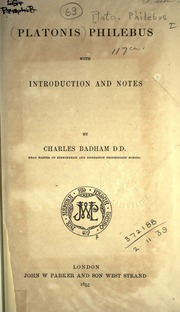 Cover of edition philebuswithintr00platuoft