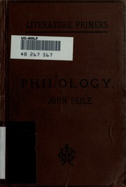 Cover of edition philology00peilrich