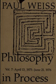 Cover of edition philosophyinproc07weis