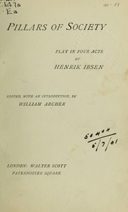 Cover of edition pillarsofsociet00ibse