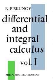 Differential And Integral Calculus   Volume 1