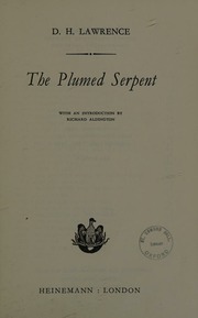 Cover of edition plumedserpent0000lawr_v4n7