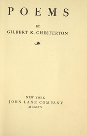 Cover of edition poems191500chesuoft