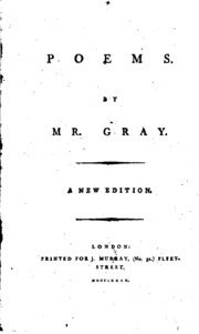 Cover of edition poemsbymrgray02graygoog