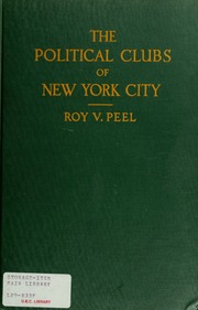 Cover of edition politicalclubsof00peel