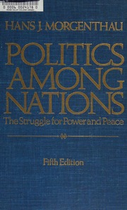 Cover of edition politicsamongnat0000morg_5edi