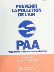 Programme D'assainissement De L'air (CAP-PAA) [1990]