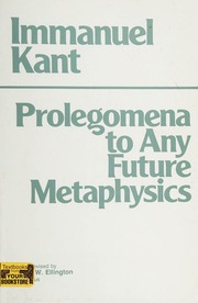 Cover of edition prolegomenatoany0000kant_a9q7