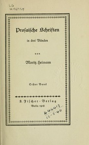 Cover of edition prosaischeschrif01heimuoft