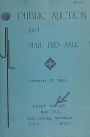 Public Auction and Mail Bid Sale : February 1981
