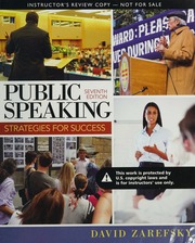 Cover of edition publicspeakingst0000zare_p5b4