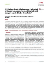 Stevia 11 b hydroxysteroid dehydrogenase