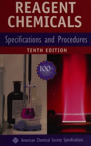 Cover of edition reagentchemicals10edamer