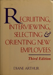 Cover of edition recruitinginterv00arth
