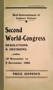 Resolutions and Decisions of the 2nd World Congres