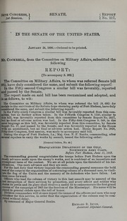 Report No. 117: In the Senate of the United States: The Committee on Military Affairs, to whom was referred... [Medals]