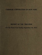 3 Report of the Treasurer, 1912