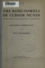 Cover of edition rimevowelsofcurs00strarich