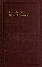 Cover of edition roadlawsofcalifo00calirich