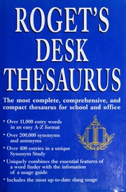 Roget S Desk Thesaurus O Connor Joyce Free Download Borrow