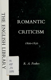 Cover of edition romanticcriticis0000foak