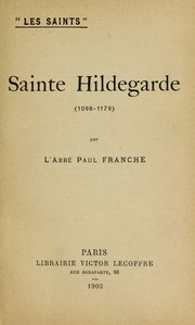 Cover of edition saintehildegarde00fran
