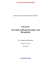 salaat the mode of divine proximaty and recognitio...