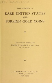Sale number 331 : rare United States and foreign gold coins ... [03/23/1934]