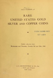 Sale number 418 : a superb collection of United States half and quarter eagles ... [10/09-10/1940]