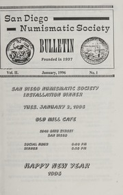 San Diego Numismatic Society Bulletin, 1996