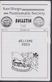 San Diego Numismatic Society Bulletin, 2003