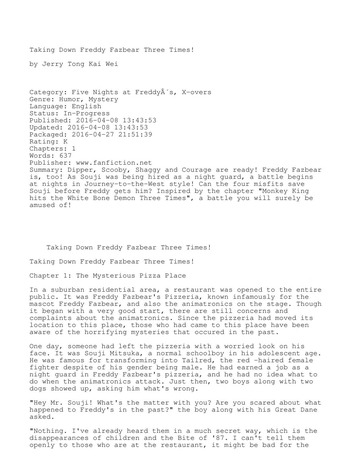 Taking Down Freddy Fazbear Three Times! : Jerry Tong Kai Wei : Free Download,  Borrow, and Streaming : Internet Archive