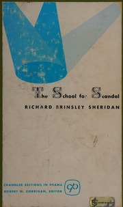 Cover of edition schoolforscandal0000sher