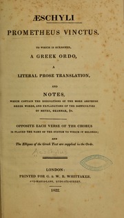 Cover of edition schyliprometheus00aesc