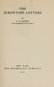 Cover of edition screwtapeletters00lewi