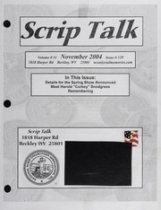 Scrip Talk: November 2004 Issue