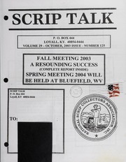 Scrip Talk: October 2003 Issue