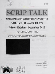 Scrip Talk: Winter 2013 Issue