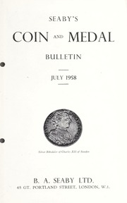 Seaby's Coin and Medal Bulletin: July 1958