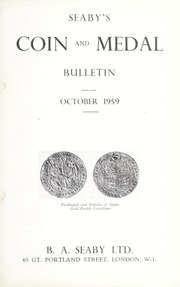 Seaby's Coin and Medal Bulletin: October 1959