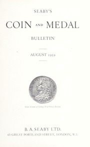 Seaby's Coin and Medal Bulletin: August 1959